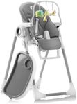 Baby High Chair Adjustable to 7 Different Heights - Foldable High Chairs for Babies and Toddlers - Silla para Comer de Bebe - Dark Grey