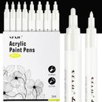 SFAIH Acrylic White Paint Pens - 8 