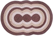 Better Trends Country Braid Collection is Durable and Stain Resistant Reversible Indoor Area Utility Rug 100% Polypropylene in Vibrant Colors, 40" x 60" Tri-Circle, Brown Stripe