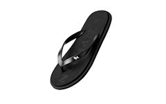 Neeman's Eco Classic Slippers for Men | Stylish, Comfortable & Lightweight Flip Flops for Men's | Flexible & Durable | Flat, Rubber, Anti Skid, Soft Daily Use Chappal (Coal Black, UK7)