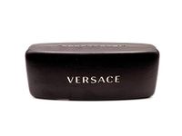 Versace Eyeglass Case + Bundle with eSHADES Luxury Eyewear Kit, Black, One Size