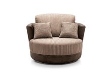 Abakus Direct Lush Swivel Chair in Brown