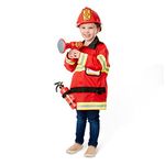 Melissa & Doug Fire Chief Role Play Costume Set | Fireman Sam Pretend Play | Halloween Costumes | Kids Fireman Costume | 3+ | Gift for Boy or Girl