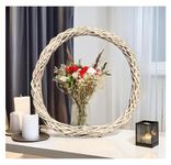 SPHINX Natural Biodegradable Sustainable Decorative Wicker Wreath Willow Handmade Ring for Stand Alone Wall Decor, D-I-Y Wreath Making, Door Hangings Decorations (Diameter 10 Inches - 2 Pieces)