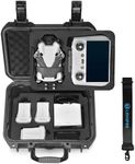 Lekufee Travel Waterproof Hard Case Compatible with DJI Mini 4 Pro Drone/DJI Mini 3 Pro/Mini 3 Drone/Fly More Combo/DJI RC 2/RC-N2 Remote and DJI Mini 4 Drone Accessories (Carrying Case Only)