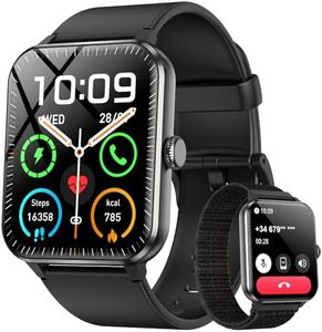 Blackview 2025 Fitness Tracker (Answer/Make Calls), Smart Watch for Men and Women with Heart Rate/SpO2/Sleep Monitor/2 Straps, 100+ Sports Modes, IP68 Waterproof Activity Tracker for Android/iPhone