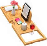 Premium Bamboo Bathtub Tray Caddy -