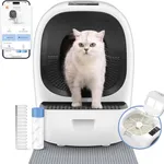 Automatic Self Cleaning Litter Box for Multiple Cats, Auto Litter Refill-Robot Cat Litter Scooping, Odor Control, Large 80L, 6x Anti-Pinch Safe Sensor, App Monitor 5G Wifi, Easy Clean Kitty Litter Box