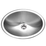 Houzer CH-1800-1 Opus 15-1/2-by-11-3/8-Inch Oval Undermount Stainless Steel Lavatory Bowl