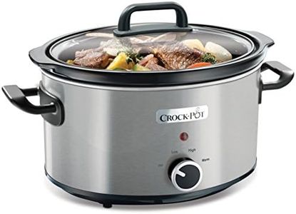 Crock Pot mijoteuse électrique, 3,5L (3-4 personnes), 2 réglages de température et maintien au chaud, Inox brossé [CSC025X]