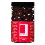 Rita Farhi Dark Chocolate Covered Ginger in a Gift Jar - Luxury Chocolate Gift - Chocolate Crystallised Ginger - 350 gram - Palm Oil Free