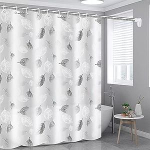 Helweet Rideau de Douche, Rideau de Baignoire, Anti Moisissure, Imperméable, pour Salle de Bain, 180 X 200cm