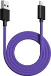 PWNAGE Ultra Custom Paracord Ultra Flexible USB C Cable for Gaming Keyboard, Mouse, Charging, Double-Sleeved Mechanical Keyboard Cable, 1.8M USB-A to USB-C, Purple Color