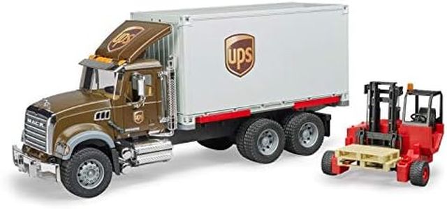 Bruder Mack Granite Ups Logistics Truck with Forklift Vehicles - Toys