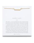 Bryan Anthonys Blank Slate Necklace, 14K Gold Necklace for Women, Pendant, Adjustable Length