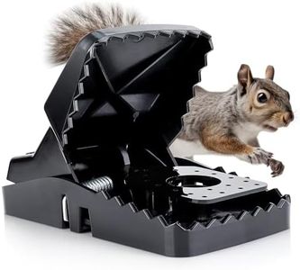 Squirrel Trap (2 Pack) - Consistent & Humane Traps Every Time with no Failures - Powerful Spring - 5" Large Opening - 96% Instant Kill - for Attic, Garden, Forest & More - Reusable - Easy Setup