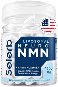 NMN Supplement Liposomal Neuro NMN with Resveratrol, TMG, Quercetin, CoQ10, Rhodiola, NAC, Astaxanthin & Magnesium NAD+ Precursor Supports Brain Cellular Energy & NAD+ Levels | 60 Delayed Release Caps
