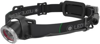 Ledlenser MH10 Rechargeable LED Head Torch, Super Bright 600 Lumens Headlamp, Focusable, USB Charging, Red Rear Back Light, Up to 120 Hours Run Time, Inc Colour Filters for Fishing, Hunting, Camping