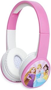 1616 Holdings Disney Princess Bluetooth Kid-Safe Wireless Headphones - Volume Limiting, Multicolor