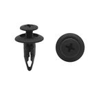 uxcell 100pcs Universal 6.3mm Hole Plastic Black Rivets Fastener Fender Bumper Push Pin Clips for Car Vehicle