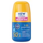 NIVEA Sun Kids Protect & Care SPF 50+ Roll On (50ml), Sunscreen with SPF 50, Roll-On Kids Sun Cream for Delicate Skin, Immediately Protects Against Sun Exposure