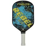 PROLITE Rebel PowerSpin 2.0 Pickleball Paddle - Reactive Fiberglass with UV Protection Graphics and a 14 mm PolyCore - Made in The USA Since 1984 (Aqua/Yellow)