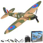 VOLANTEXRC Spitfire 4CH RC Airplane, Ready to Fly Remote Control Plane with Xpilot Stabilization System, 2.4Ghz Radio Control Aircraft for Beginners Adults, One Key Aerobatic (761-12V2 RTF)