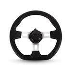 Off-Road Kart Steering Wheel, 270mm Go Kart Steering Wheel Strong Iron Steering Wheel Fit for Compatible with Riding Go Kart Cart Racing Bike Replacement Wheel