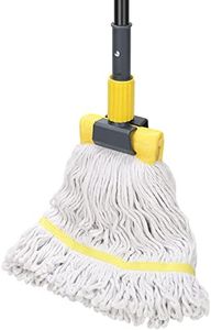 KeFanta Commercial Mop Heavy Duty Industrial Mop with Long Handle,60" Looped-End String Wet Cotton Mops for Floor Cleaning,Home,Kitchen,Office,Garage and Concrete/Tile Floor