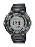 Casio Twin Sensor World Time 200M Water Resistant Digital Compass Watch, Black, Digital