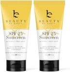 Mineral Sunscreen SPF 25 - Zinc Oxide Sunscreen, Baby Sunscreen, Kids Sunscreen, Reef Safe Sunscreen, Sun Screen With Natural Sunscreen & Organic Sunscreen Lotion Ingredients, Zinc Sunscreen (2 pack)
