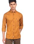 U.S. POLO ASSN. Men's Slim Button Down Shirt (USSHTO0500_Mustard S)