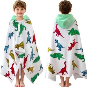 VOOVA & MOVAS Dino Kids Pool Towel(3-8 Years),100% Cotton,Absorbent & Soft