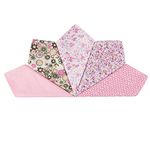 HOULIFE Ladies 100% 60S Cotton Handkerchiefs Womens Soft Vintage Floral Print Hankies for Girls Wedding Party Mother’s Day Gift, 5/10 Pieces, 36x36cm