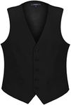 Gioberti Mens Formal Suit Vest, Bla