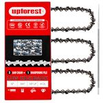 12" Chainsaw Chain 3/8" LP Pitch, 043" Gauge,45 Drive Links Fits Dewalt DCCS620, Ryobi P548BTL,RY40500, Husqvarna 436LI,536LiXP,T536LiXP,DWO1DT612,R45,Fits Black & DeckerL/Echo,Makita,Worx(3 Chains)