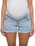 Foucome Women's Maternity Ripped Je