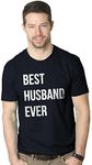 Mens Best Husband Ever T Shirt Funny Saying Novelty Tee Gift for Dad Cool Humor Mens Funny T Shirts Love T Shirt for Men Funny Dad Joke T Shirt Novelty Navy XL