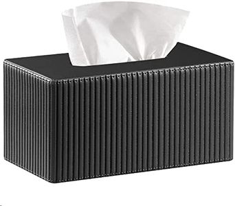 Plus Size Tissue Box Cover,PU Leather Rectangular Tissue Box Holder,Napkin Dispenser,Decorative Holder/Organizer for Bathroom Vanity Countertop, Nightstand, Coffee Table, Home,Office Desk & Car