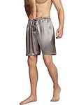 Men's Silk Pajama Boxer Shorts Grey