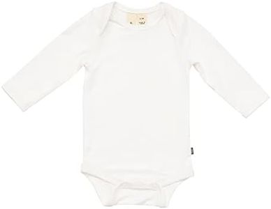 KYTE BABY Unisex Long Sleeve Bodysuit, Rayon Made From Bamboo (Preemie, Cloud)