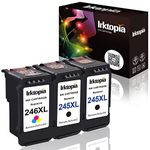 Inktopia 3 Pack Compatible Ink Cartridge Replacement for Canon PG 245XL 245 XL CL 246XL 246 XL 243 244 (2 Black 1 Tri-Color) for Canon PIXMA iP2820 MG2420 MG2520 2920 MG2922 MG2924 MX492 MX490