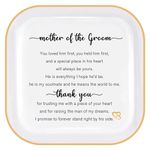 Mother of The Groom Gifts from Bride - Wedding Gifts for Mother in Law - Ceramic Jewelry Holder Ring Dish Trinket Tray - Thank You for Raising The Man of My Dreams