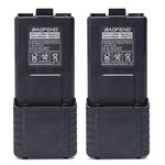 BAOFENG 2pcs Original 3800mAh Li-ion Battery High Capacity Big Spare Battery Two Way Radio DM-5R UV-5R UV-5RE Plus BF-F8HP UV-R3 Serie (2, Black)