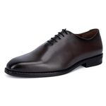 LOUIS STITCH Men's Lace-up Derby Formal Shoes | Handmade Dual Tone Patina Finish | Breathable Inner Lining | Comfortable for Business, Casual, Parties | Brunette Brown | UK Size 8 (SXWC)