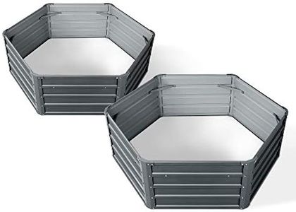 GREEN FINGERS 2X Garden Bed 130X130X46Cm Planter Box Raised Container Galvanised