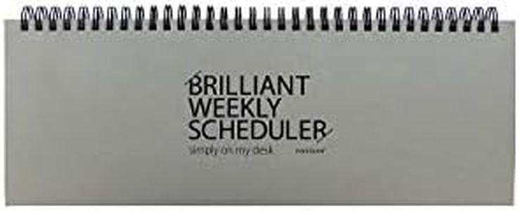 PAPERIAN Brilliant Weekly Scheduler - Wirebound Undated Weekly Planner Pad Scheduler (Gray)