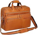 UBANT Leather Messenger Bag for Men, 17.3 Inch Vintage Full Grain Leather Laptop Briefcase, Brown Fits Up to 17.3"laptop