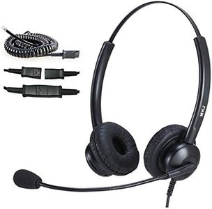 MKJ Headset for Cisco Phones Dual Ear Landline Headset with Noise Cancelling Microphone for Cisco Telephone CP-7821 7841 7941G 7942G 7945G 7960 7961G 7962G 7965G 7971G 7975G 8841 8865 9971