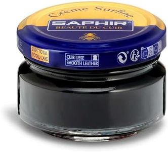 SAPHIR Creme Surfine Pommadier Shoe Polish - Beeswax Cream for Leather Products - Black